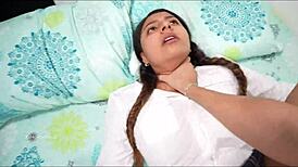 Stepbrother Silences Stepsister with Hard Doggystyle Fuck Alone at Home