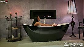 Classy Shalina Devine Anal Toying Bathtub