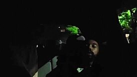 Couple Wife Blows Big Black Cock Outdoor Publicly