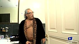 French Slut Maid Gets Anal from Rich Old Man