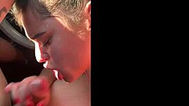 Beautiful Whore Swallows Cum From Big Cock On Street Corner