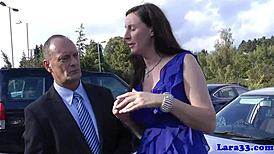 Classy European Milf in Uniform and Gloves