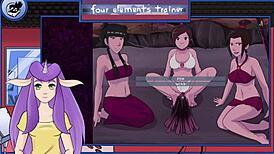 big ass brunette in avatar hentai part 32, sexy tits and ass fucking in the game