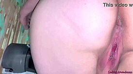 follow my big butt to the toilet, brunette bbw chubby horny in bathroom 😘