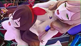 lisa dominates amber in futa genshin impact scene