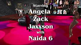 Elite social club turns into wild outdoor orgy at night.