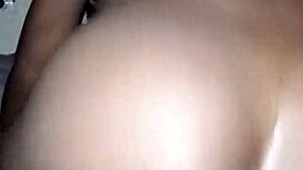 I fucked my ebony lil girl so hard, ridin her cock homemade style