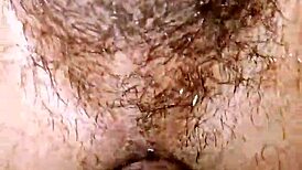 Close-Up of My Bareback Cock Sliding In and Out Until He Cums