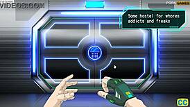 lets play cybersex 2077 part 1 with big ass tits shaved pussy