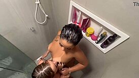 Invited My Hot Friend for a Shower and We Got Busy With Juicy Cunilingus