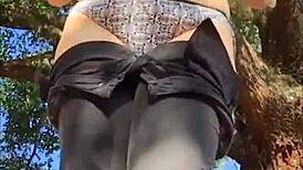 Is This Naughty Slut Squirting Outside In Her Panties?