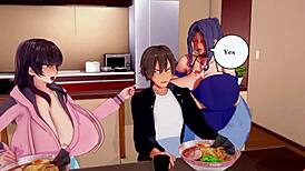 Japanese Family Swap Creampie With Big Ass And Tits In 3D Hentai