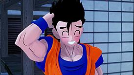 Dragon Ball Z EX 3 Part 2 shows Chichi stuck in kitchen chaos