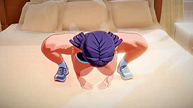 moaning aki nijou and her big bouncing tits in 3d hentai