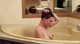 Bathtime relaxation with Shadebunny enjoying a soothing soak in the tub.