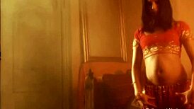Erotic Brunette Beauty Teases With Sensual Belly Dancing Moves