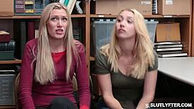 Blond Teen Sucks Cock Hardcore with Tits