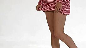 yo, aliska zhiros fat blonde doing wild gymnastics on sofa 😂