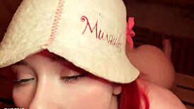 stepsister sucks my dick so lustfully, man, fuckin’ hard in bathhouse!