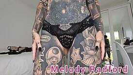 black and red lingerie try on haul closeup melody radford