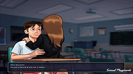 Summertime Saga Gym Lesson with Busty Milf Encounter