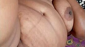 Wife and husband sharing intimate moments