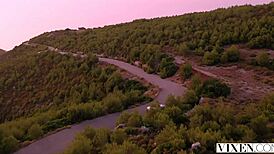 Vixen Beautiful Stefany Has Intense Affair On Road Trip With Spooning And Creampie