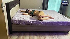 Hot Girl In Emerald Lingerie Blows And Fucks