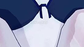 OC New Employee Shows Off Big Tits in 3D Porn Game!