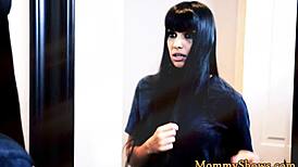 Classy encounter, Busty milf enjoys cunilingus from stepdaughter