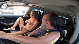 Another hot doll in the car getting naughty and sucked off by Yris Star 😏