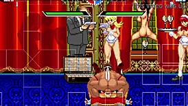 joe higashi fucks athena asamiya in various positions, ending with cumshot