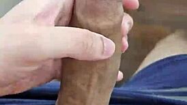 This cute Brazilian twink shows off his massive penis in solo fun