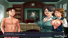 Summertime Saga Gym Lesson with Busty Milf Encounter