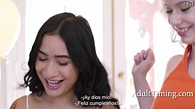 birthday strapon lesbian gangbang? wanna join the fun?