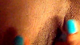Me playing with my pretty ebony pussy!