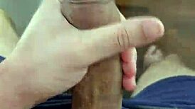 This cute Brazilian twink shows off his massive penis in solo fun