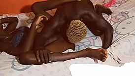 After she comes, I take her skinny black bodybuilder pussy in an blackout suck position and make her come again
