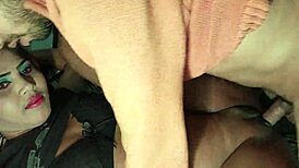 Bubble butt hottie takes big black cock deep