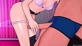 Frieren learns new skills with a handjob in the love hotel.