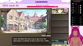 Vtuber Lewdneko Plays Evenicle with Moaning and Creampie