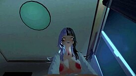 Goth Girlfriend Rides You Hard in Cowgirl at Night