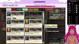 Vtuber Lewdneko Plays Evenicle with Moaning and Creampie