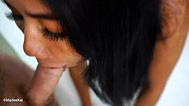 thai girlfriend bistar par sticky creampie leti hai