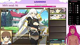 Vtuber Lewdneko Plays Evenicle with Moaning and Creampie