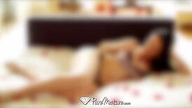 Brunette MILF Bella gets ready for her man on Valentine's Day