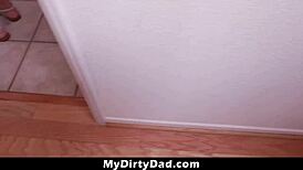 Stepdaughter Caught Doing Laundry, Stepdad Sneaks in for Quick Cowgirl and Missionary Sex! MyDirtyDad Delivers.