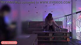 Specific Jeny Smith Teasing Stranger Before He Strokes Her in Night Club