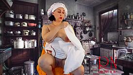 Cinderella Without Panties Sews Dresses for Stepmother and Stepsisters