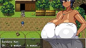 tanned girl natsuki flashes huge tits to help the captain jerk off